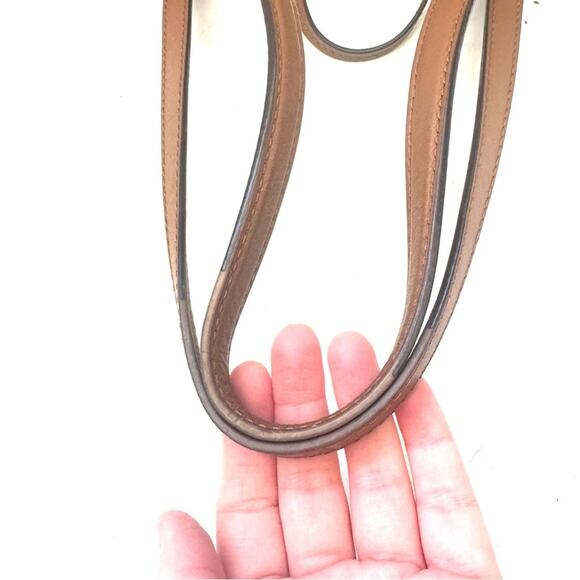 Michael Kors Camel Tan Saffiano Leather Haley Large Tote Bag Purse - Picture 10 of 11